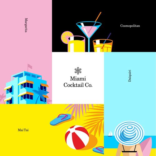 Miami Cocktail Co.  熱帶風情與都市韻律的品牌形象重塑
